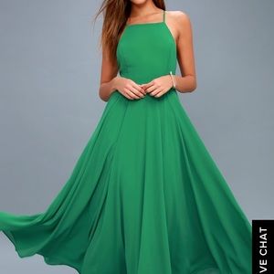 Lulus Mythical Kind of Love Green Maxi Dress
